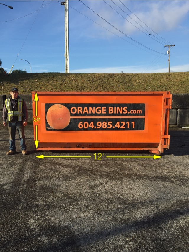 Garbage Bin Rental Services Junk Removal Vancouver Orange Bins