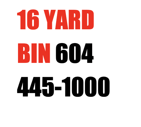16 yard bin North Vancouver from Orange Bins