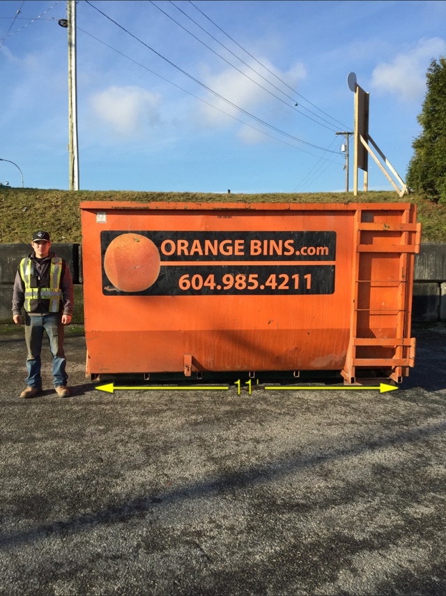 18 yard Disposal bin dumpster Vancouver from Orange Bins