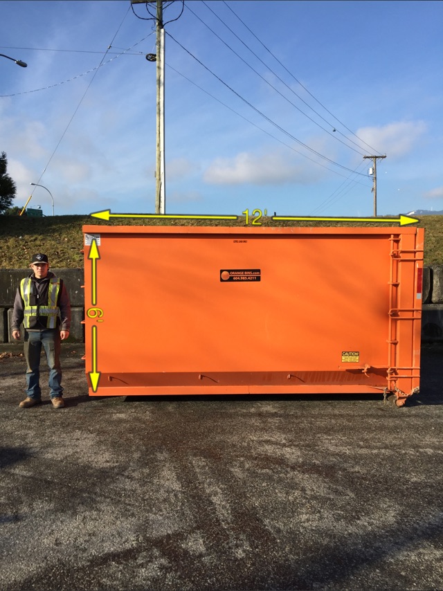 20 yard Disposal bin dumpster Vancouver from Orange Bins
