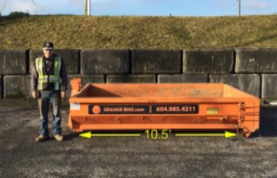 5 yard dumpster rental Vancouver from Orange Bins
