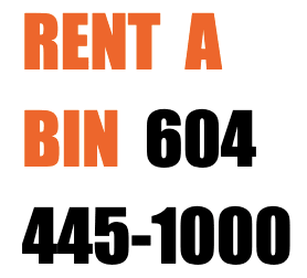 narrow dumpster bin rental Vancouver from Orange Bins