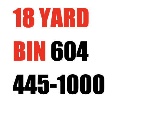 18 yard bin