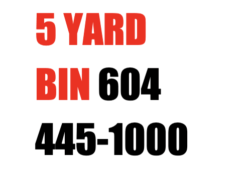 5 yard bin North Vancouver from Orange Bins